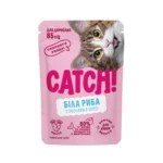 Вологий корм для котів CATCH! біла риба з овочами в соусі, 85 г