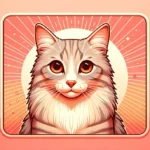 Сіро-кремовий смугастий кіт із бурштиновими очима та настороженим виразом сидить і дивиться в камеру