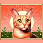 Руде кошеня із зеленими очима допитливо дивиться в камеру