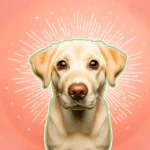 Кремовий лабрадор з допитливим поглядом дивиться прямо в камеру