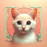 Кремове кошеня з великими блакитними очима та насторженими вушками дивиться прямо в камеру