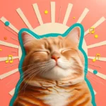 Руденький кіт із заплющеними очима насолоджується музикою