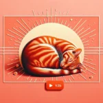 Руденький кіт мирно спить, згорнувшись калачиком