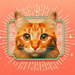 Рудий кіт з яскравими допитливими очима дивиться прямо в камеру на кораловому фоні