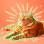 Рудий смугастий кіт із заплющеними очима відпочиває на сонці