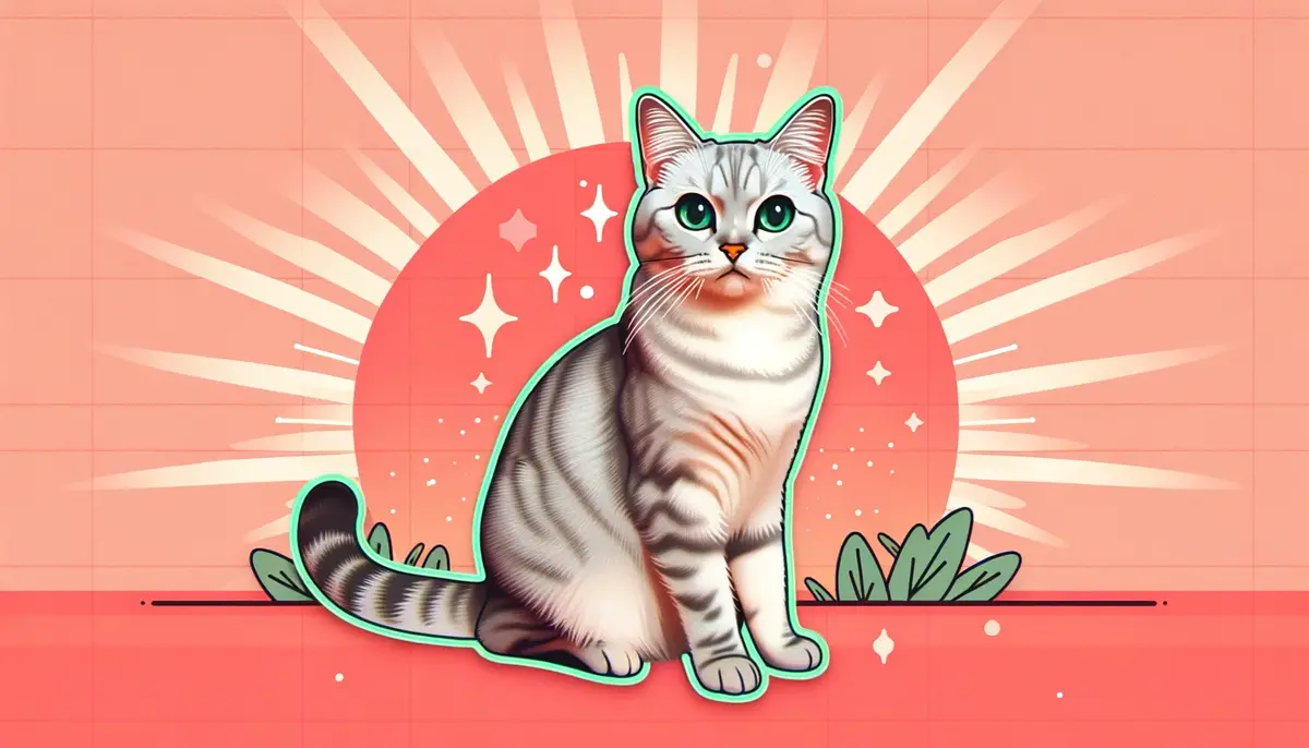 Сріблясто-смугастий кіт із зеленими очима сидить уважно й дивиться вперед