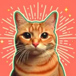 Руденький смугастий кіт із примруженими очима та м'яким виразом обличчя