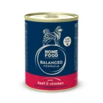 Вологий корм HOME FOOD паштет з яловичиною і куркою для собак, 360 г