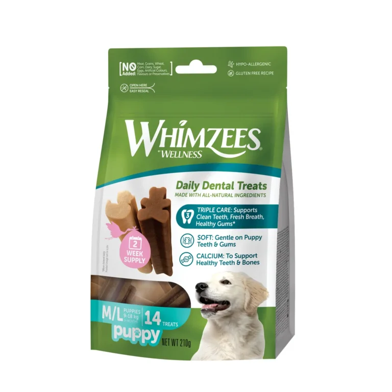 Ласощі Whimzees Puppy Dental M/L для цуценят, 14 шт