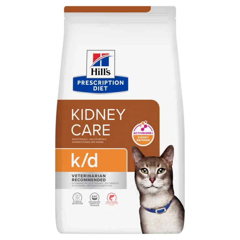 Hill's Prescription Diet k/d з ActivBiome+ при нирках з лососем для котів
