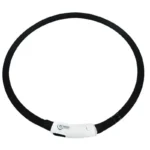 Нашийник для собак сяючий чорний LED USB TATRAPET Expert, 1х70 см