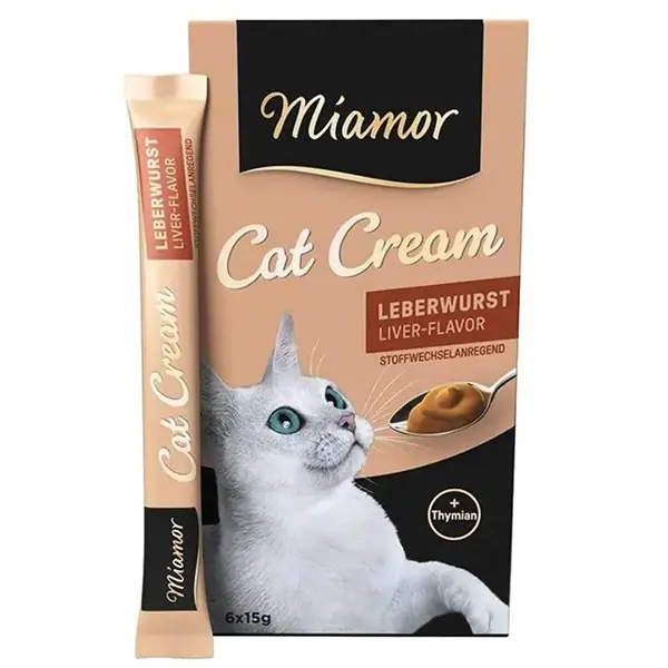 Ласощі Miamor Cream з лівером для котів, 6х15 г