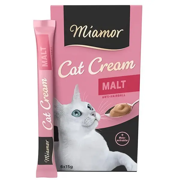 Ласощі Miamor Cream Malt для виведення шерсті у котів, 6 шт
