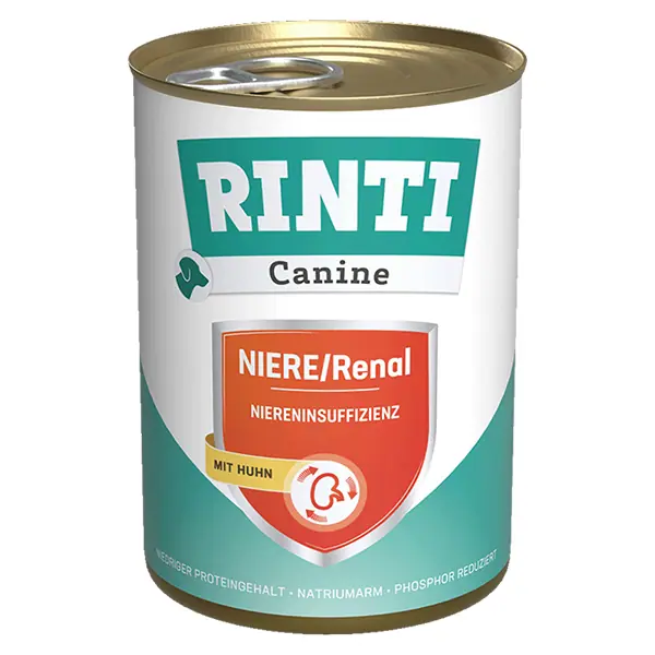 Дієтичний вологий корм для собак Rinti Canine Veterinary Niere/Renal mit Huhn при нирках з куркою