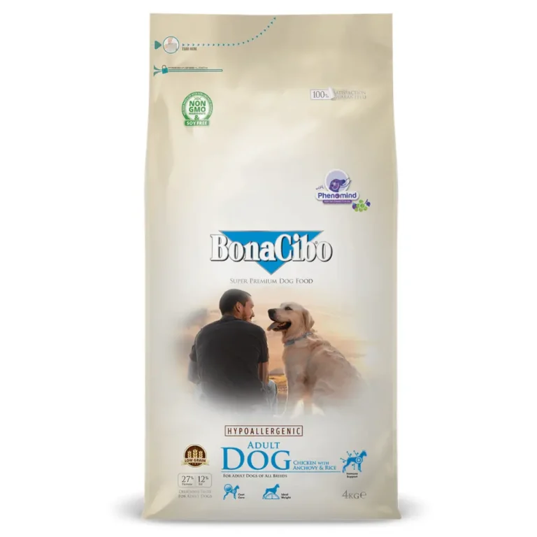 Корм для дорослих собак малих порід BonaCibo Adult Dog з куркою, анчоусами та рисом, 4 кг