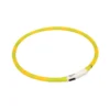 Нашийник Croci LED USB силіконовий жовтий для собак, 40 см