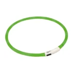 Нашийник для собак сяючий силікон LED USB Croci зелений, 40 см