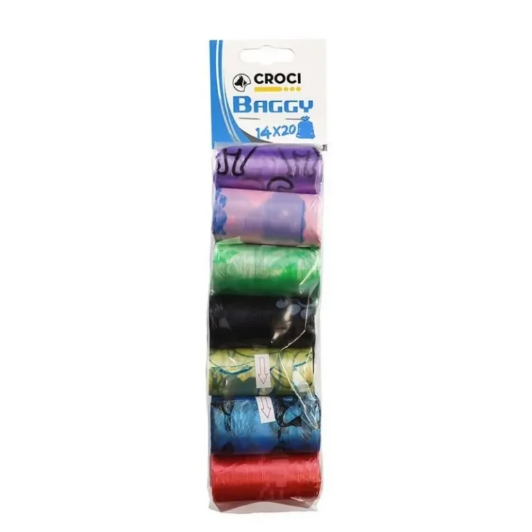 Пакети CROCI Baggy кольорові для собак, 14х20 шт
