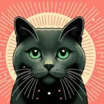 Літній сірий кіт із зеленими очима спокійно дивиться вперед