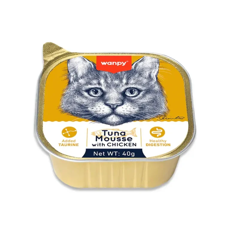 Вологий корм Wanpy Tuna & Chicken мус для котів з тунцем і куркою, 40 г