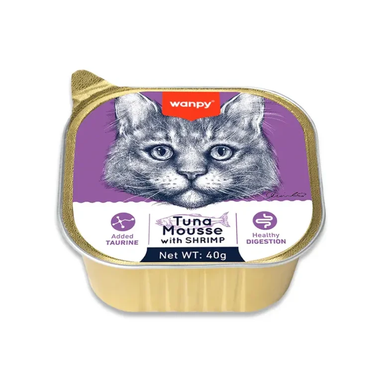 Вологий корм Wanpy Tuna & Shrimp мус для котів з тунцем і креветками, 40 г