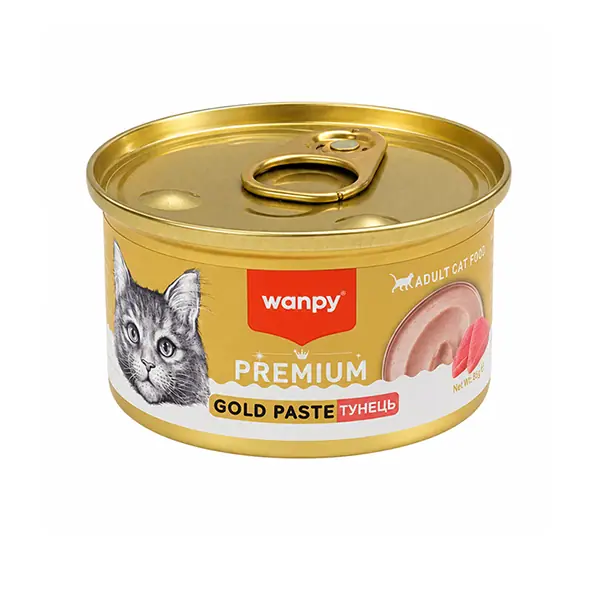 Вологий корм для котів Wanpy Gourmet Gold Paste з тунцем, 85 г