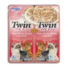 Ласощі INABA Twin Packs з куркою та тунцем для котів, 2 шт по 40 г