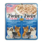 Ласощі INABA Twin Packs з тунцем та морським гребінцем для котів, 40 г