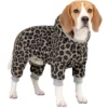 Комбінезон WAUDOG Clothes з софтшеллу з малюнком леопард для собак, весна/осінь