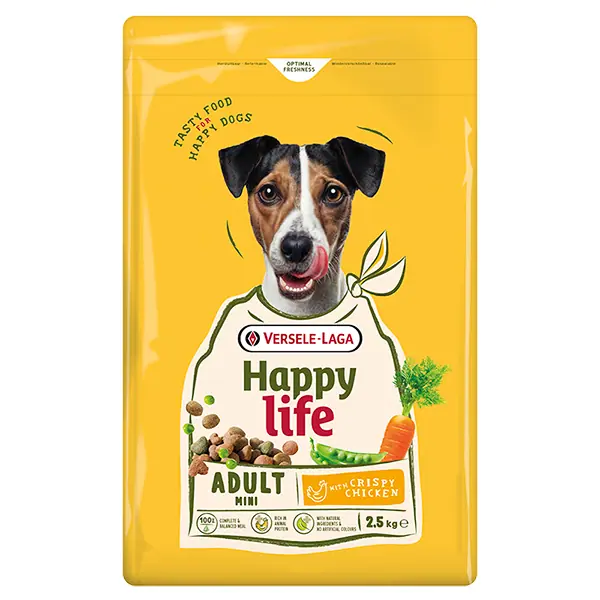 Сухий корм Happy Life Adult Mini з куркою для дорослих собак малих порід, 2.5 кг
