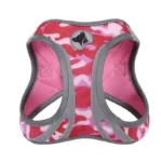 Світловідбиваюча шлея для собак ARMY PINK HIKING REFLECTIVE Croci, камуфляж рожевий