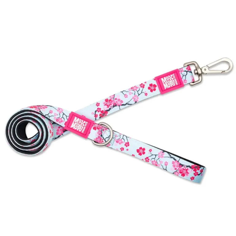 Повідець короткий для собак Max & Molly Short Leash Cherry Bloom з принтом Вишневий цвіт, 120 см