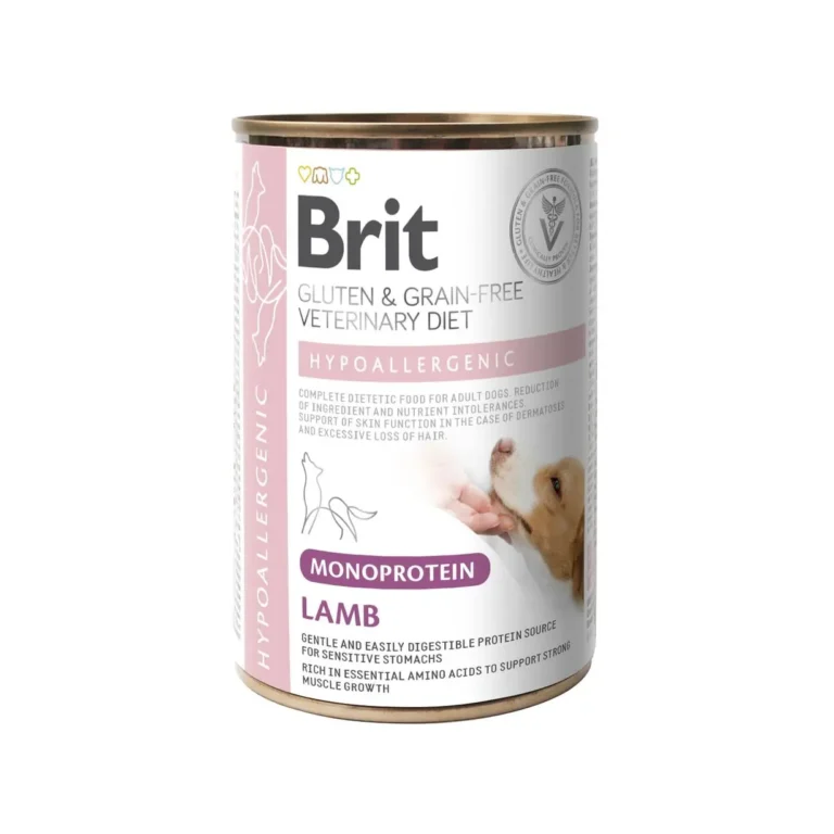 Вологий корм Brit VetDiet Hypoallergenic для собак із харчовою алергією з ягням 400 г