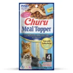 Ласощі для котів INABA Churu MEAL TOPPER Кремовий мус у стіках з тунцем та морським гребінцем, 4 шт по 14 г