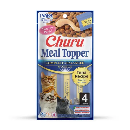 Ласощі для котів INABA Churu MEAL TOPPER Кремовий мус у стіках з тунцем, 4 шт по 14 г