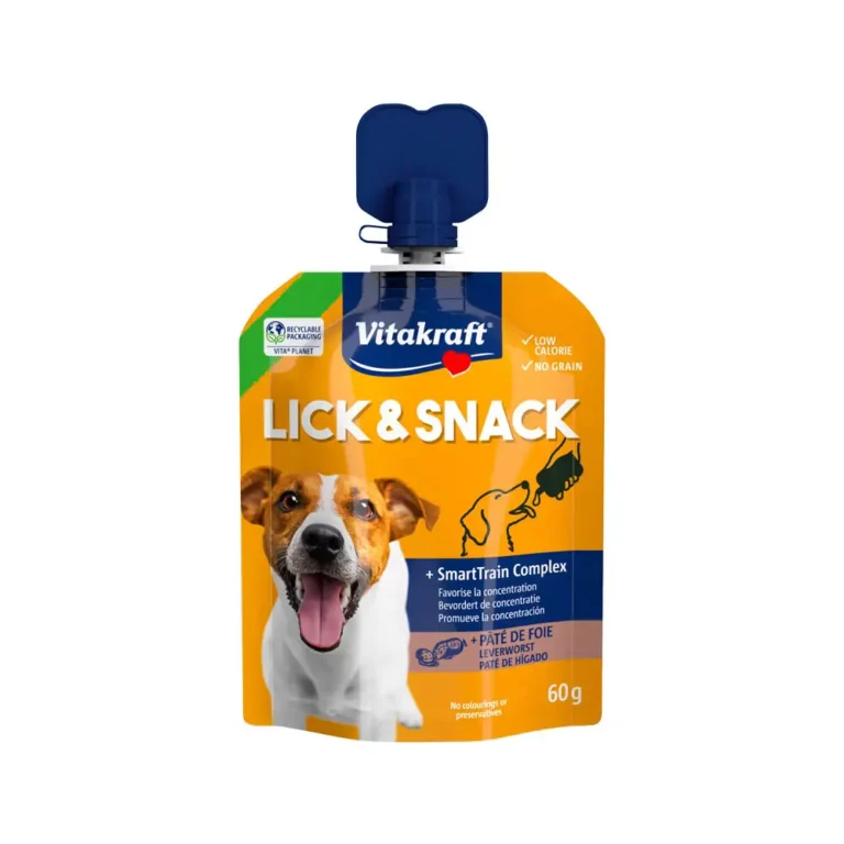 Ласощі для собак Vitakraft Lick & Snack крем-паста зі смаком ліверної ковбаси, 60 г