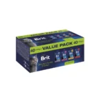 Вологий корм для дорослих котів Brit Premium by Nature Value Pack шматочки в соусі 100 г/40 шт