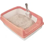 Туалет для кішок GATTINO з помаранчевою рамкою та лопаткою, 20*35*50 см