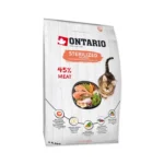 Сухий корм для стерилізованих котів Ontario Cat Sterilised Salmon з лососем