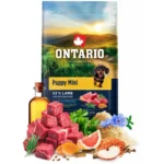 Монопротеїновий корм корм для цуценят дрібних порід Ontario з ягням та солодкою картоплею