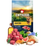 Сухий корм для собак дрібних порід Ontario з ягням та коричневим рисом