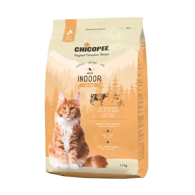 Сухий корм для дорослих домашніх котів Chicopee з яловичиною