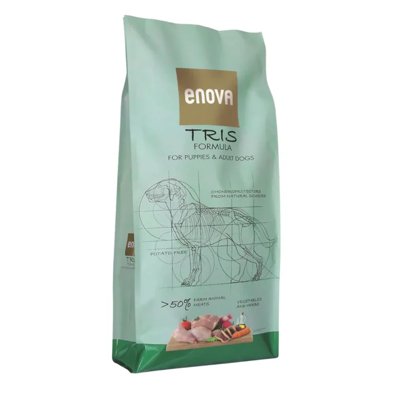 Беззерновий корм для собак всіх порід на всіх стадіях життя Enova Tris Formula з кроликом, свининою та птицею