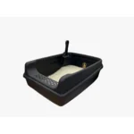 Туалет для кішок CAT ROYALE з рамкою та лопаткою Чорний, 20*35*50 см