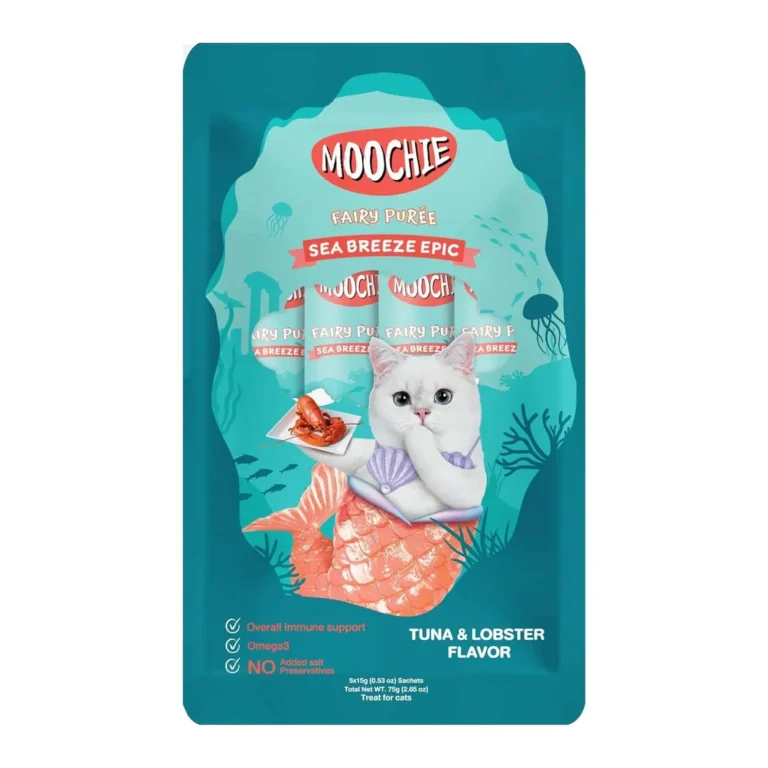 Кремові ласощі для котів Moochie Fairy Puree з тунцем і лобстером 5х15 г