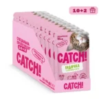 НАБІР Корм вологий CATCH! з індичкою та овочами в желе, для дорослих котів 85 г, 10+2 шт