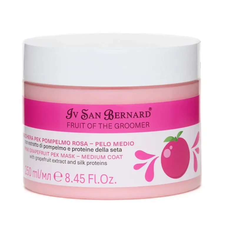 Маска для середньої шерсті Iv San Bernard Pink Grapefruit для котів і собак, з екстрактом грейпфрута та протеїнами шовку (Оновлена формула)