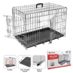 Клітка дводверна для собак Flamingo Wire Cage Keo Silver