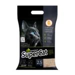 Рослинний наповнювач SuperCat Біобентоніт комкуючий для котячих туалетів 2,5 кг + Приз всередині