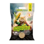 Комкуючий наповнювач для котячих туалетів SuperCat кукурудзяний + Приз всередині